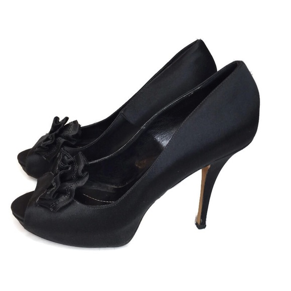 Kate Spade Satin Heels With Sequined Ruffles - Picture 2 of 8